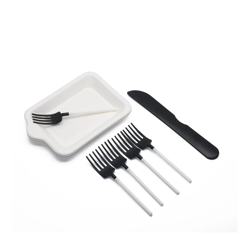 Size cartoon shape cake knife and fork disposable tableware mould details