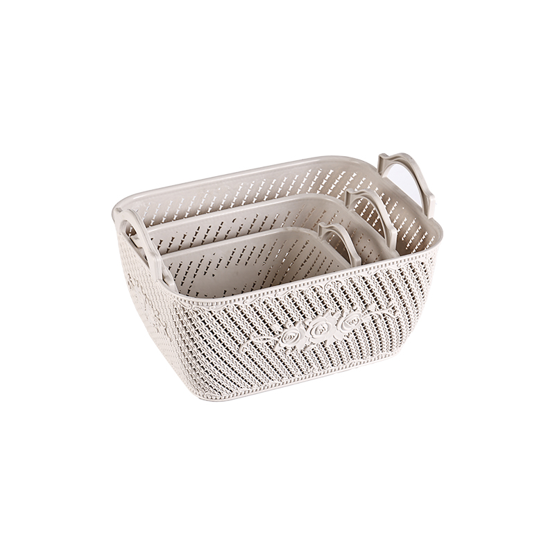 Woven patterns range of sizes home office storage baskets moulds details