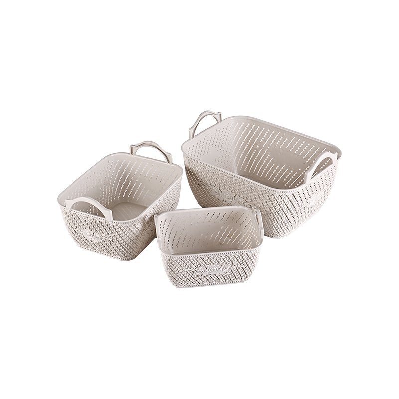 Woven patterns range of sizes home office storage baskets moulds details