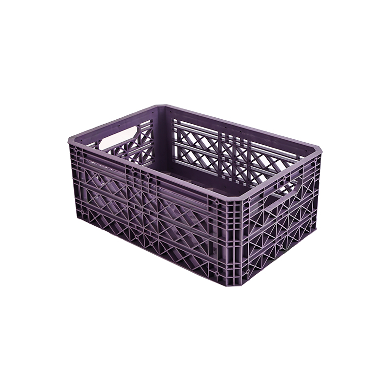 With handle high quality fruit and vegetable beverage transport stackable turnover box turnover basket mold 